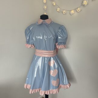 Hearts & Bows PVC Dress with net underskirt.